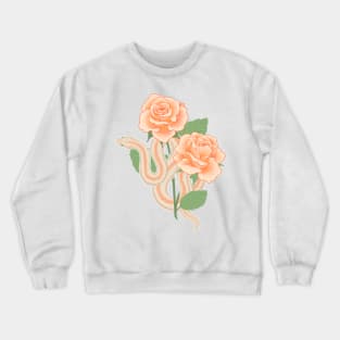 Rosy Boa and Roses Crewneck Sweatshirt